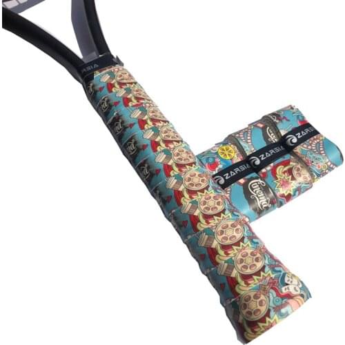 3pcs Retail NEW ZARSIA Printing Anti-slip Tennis Racket Overgrips Badminton Sweatband fishing rode grips squash racket grips
