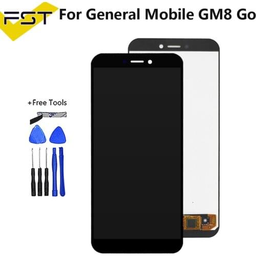 5.5''For General mobile GM8 Go GM 8 Go LCD Display +Touch Screen Digitizer Assembly Replacement Accessories For GM9 Go LCD Frame