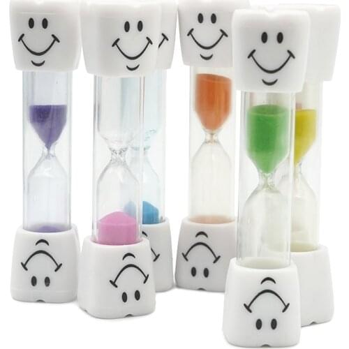 1/5pcs Dental Teeth Shape Clocks Sand Hourglass 3 Minutes Kids Tooth Brush Teeth Smiley Sand Timer Home Decor Dental Clinic Gift