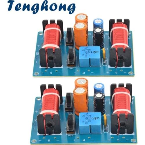Tenghong 2pcs 150W 3 Way Audio Speaker Crossover Treble Midrange Bass Bookshelf Filter Frequency Divider 4-11 Inch Car Speaker