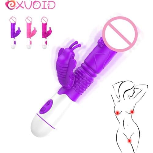 EXVOID Dual Vibrators for Woman Strong Vibration Sex Toys for Couples Dildo Vibrator Clitoris Stimulate G-spot Massager Sex Shop