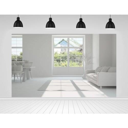 Scopiso White Living Room French Window Sofa Sunshine Baby Interior Backgrounds Photography Backdrops For Photo Studio Props