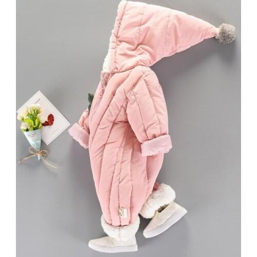 Hot Sale Winter Infant Baby Boy Girl Romper Jacket Hooded Jumpsuit Baby Clothes Children Warm