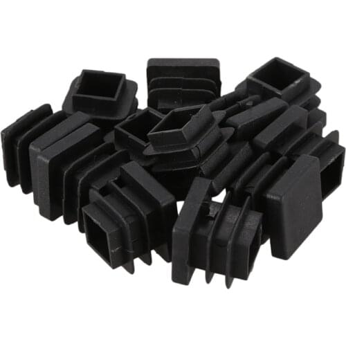 Hot 12 Pcs 15mm x 15mm Plastic Square Caps Tube Pipe Inserts End Blanking