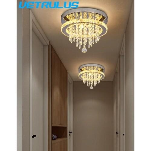Crystal Led Ceiling Light Living Room Decoration Home Aisle Bedroom Ceiling Lamps Indoor Lighting Fixtures Modern Chandeliers