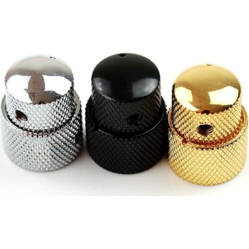 Concentric Dual Knob Metal Dome Potentiometer Cap For Electric Guitar Bass Tone Volume