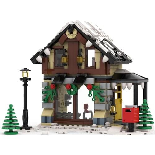 MOC Building Blocks C6153 Creative City Street View Series Winter Sports Store Model DIY Parts Assembling Xmas Best Childrens
