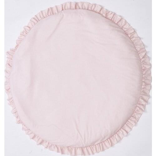 LazyChild Newborn Baby Padded Play Mats Soft Cotton Crawling Mat Game Rugs Round Floor Carpet For Kids Interior Room Decor