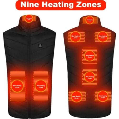 Hot Sale Heated Jacket Winter Outdoor Electric Heating Vest USB Jacket Thermal Cloth Camping Hiking Hunting Chaleco Termico Homb