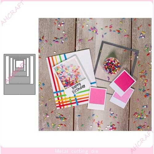 Photo Frame Metal Cutting Dies for DIY Scrapbooking Photo Album Decorative Embossing PaperCard Crafts Die2021