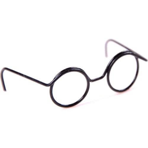 2 PCS Fashion Doll Toy Cool Round Frame glasses For dolls Glasses Pet Toy Photo Prop Pet Glasses Toy Doll Retro cool glasses