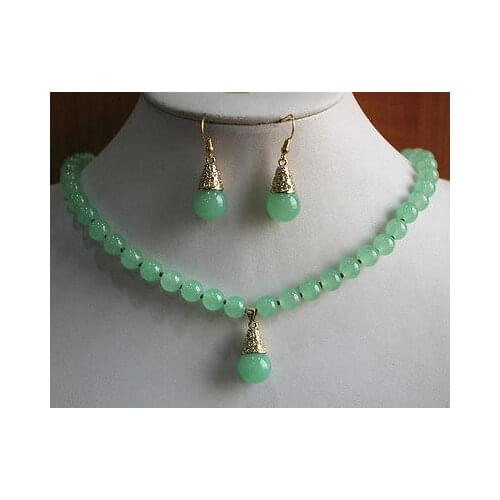 Mujer Nobility Lucky women New Design 8mm 2 Styles GEM/Pearl Hook Necklace Earring&Pendant Jewelry Set Plated Fine moda