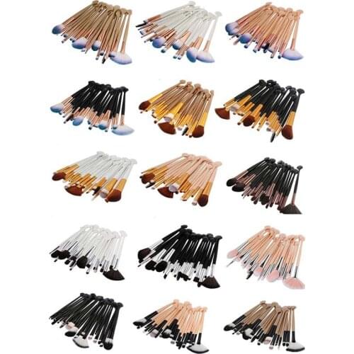 Shell Cosmetic Makeup Brush Set 20pcs Powder Foundation Eyeshadow Eyeliner Lip Brush Kits Tools Make Up Brushes Beauty Tools Set