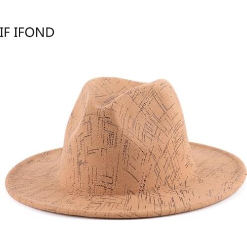 New British Style Wide Brim wool fedoras cap Autumn Winter Panama Derby Wedding Church Jazz Hats