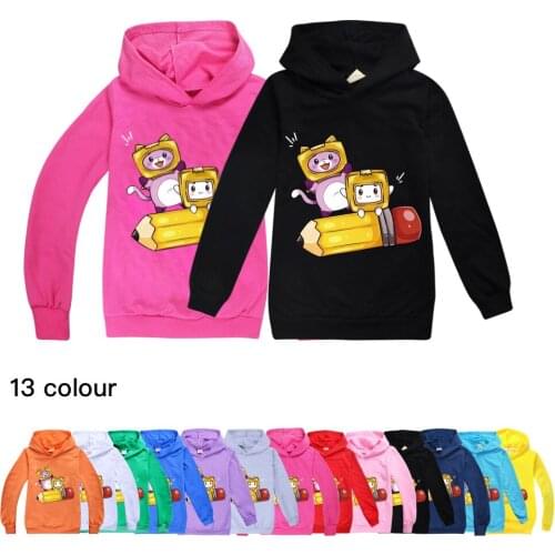 2021 New Kids Clothes Boys Hoodies Tops Lankybox Children Clothing Long Sleeve Tees Tops Baby Custume kids T Shirts