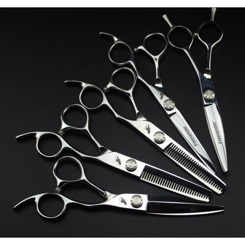 Salon Hair Scissors Set 6 inch Professional haircut Styling Cutting Thinning Scissors Hairdressing Scissors Barber Shears