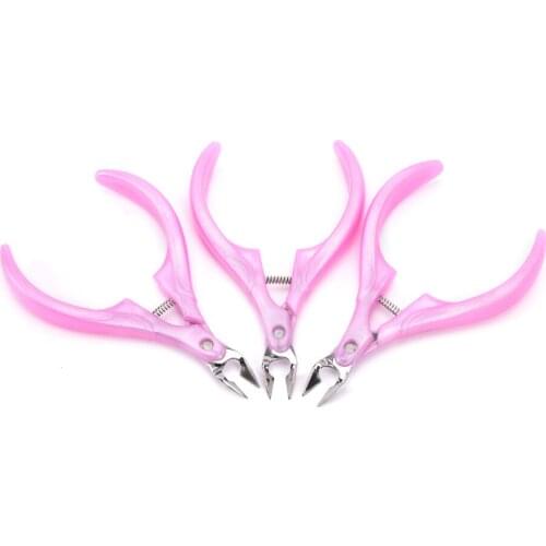 Professional Nail Cuticle Nippers Clipper Edge Cutter Shear Manicure Trimmer Scissor Stainless Steel +plastic Pink Nail Art Tool