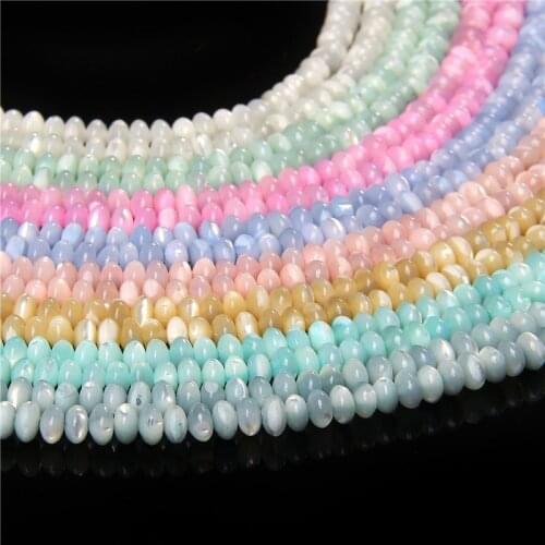 Multi-colored Natural Shell Rondelle Beads Abacus Dyed Mother of Pearl Shell Beads for Jewelry Making DIY Bracelet Necklace 15"