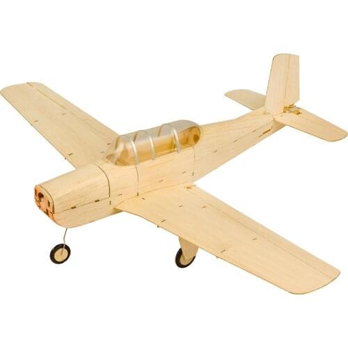 DWH K13 Beechcraft T-34 Mentor RC Airplane Balsa Wood RC Aircraft 460mm Wingspan Outdoor Flight Toys for Kids DIY Assembly Model