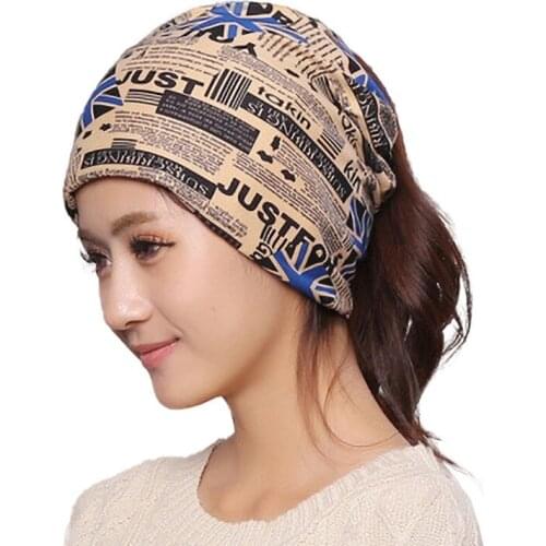 Womens Ponytail Beanie Hat Spring Summer Casual Milk Fiber Letters Beanies For Women Bonnet Female Skull Beanie Used As Scarf