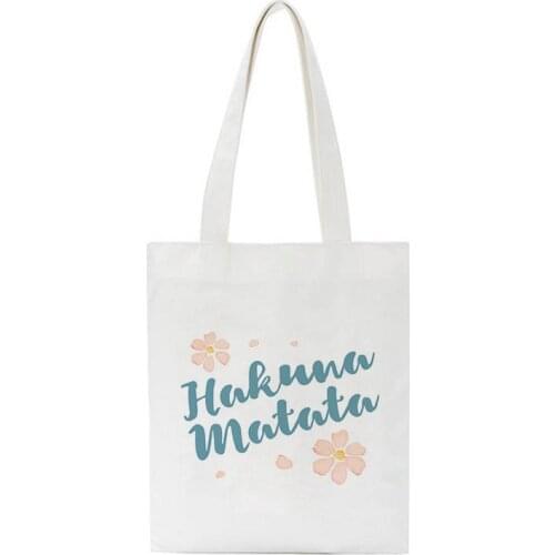 Blooming Bouquet Flowers Kawaii Printed Vintage Shopping Foldable Harajuku Handbag Retro Fashion Girls Ladies Canvas Tote Bag
