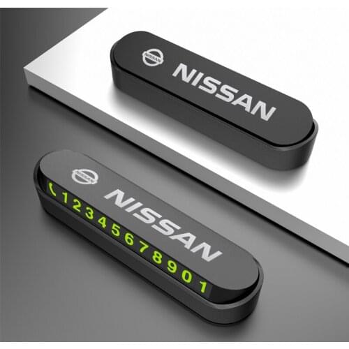 Car Styling Temporary Parking Card Phone Number Card Plate Park Stop For Nissan Nismo Tiida Teana Skyline Juke X-trail J10 J11