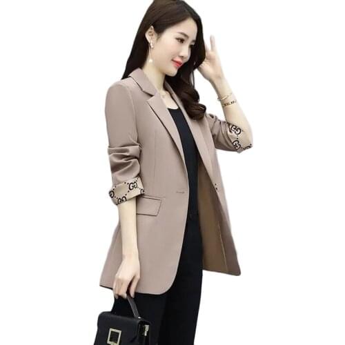 Thin Suit Jacket Women Spring Summer New Casual Suits Outerwear Fashion Professional Suits Jackets Womens Plus Size Blazer 4XL