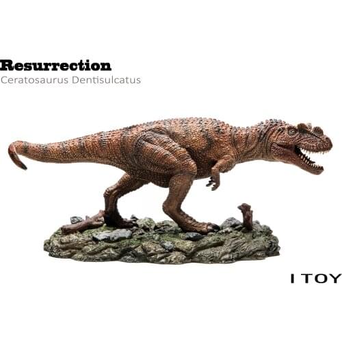 IN STOCK! ITOY Ceratosaurus Statue Ceratosauridae Dinosaur Figure Realistic PVC Animal Model Toys Collector Decor Gift for Adult