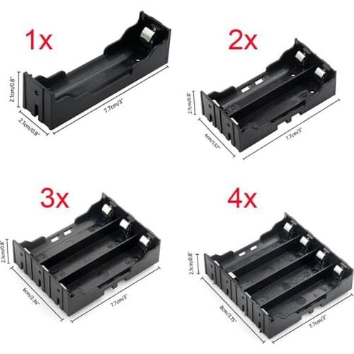 DIY ABS 18650 Power Bank Cases 1X 2X 3X 4X 18650 Battery Holder Storage Box Case 1 2 3 4 Slot Batteries Container With Hard Pin