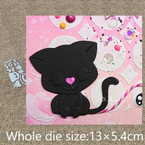 XLDesign Craft Metal Cutting Die stencil mold lovely cat decoration scrapbook Album Paper Card Craft Embossing die cuts