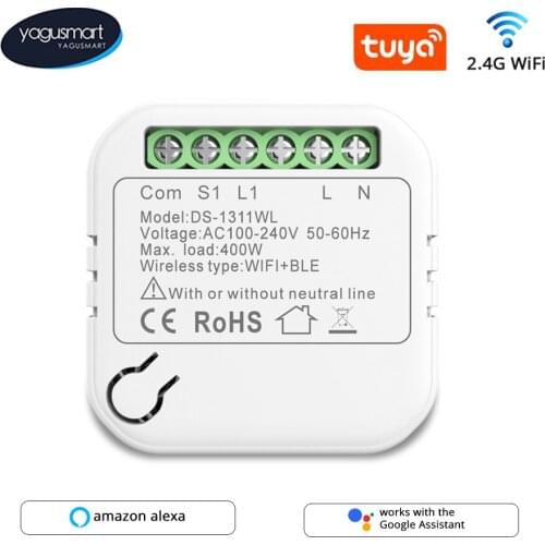 Yagusmart Tuya Smart Life WiFi Switches DIY Breaker Module BLE Support Alexa Google Home Voice APP Control
