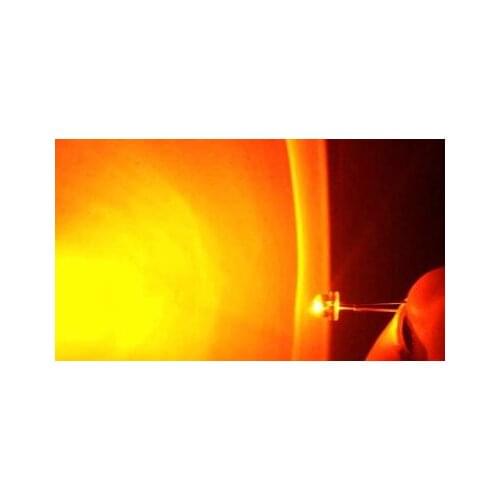 1000pcs/lot 5mm Water Clear Straw Hat Orange Amber LED Diode Light Super Bright Wide Angle 5 mm Light-Emitting Diode LED Lamp