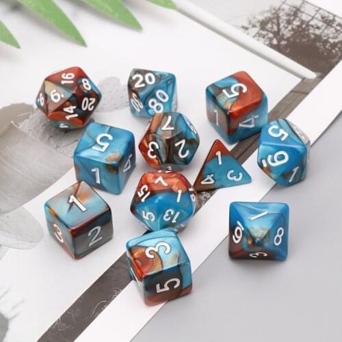 11Pcs D4 D6 D8 D10 D12 D20 Sided Dice For RPG DND D and D Set