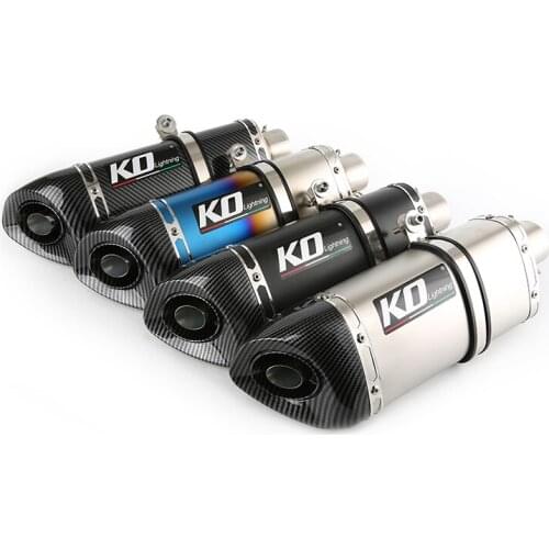 51MM Motorcycle Exhaust Muffler Pipe Stainless Steel Rear Escape with Removable DB Killer Scooter Dirt Bike ATV Silencers 395mm