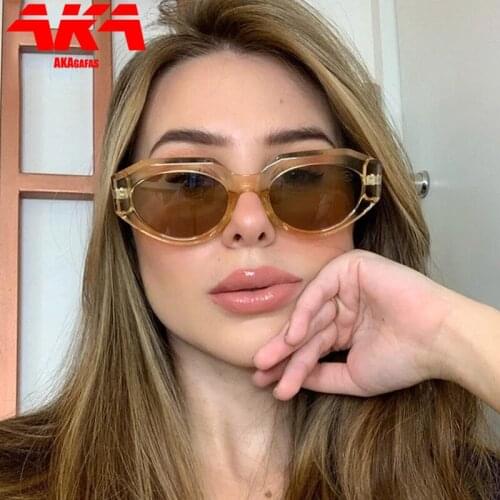 AKAgafas 2021 Cateye Sunglasses Women Vintage Cat Eye Glasses 2021 Luxury Designer Shades Women Wholesale Gafas De Sol Mujer