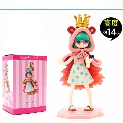 Anime One Piece Character Cute Girl Sugar Action Humanoid Boxed Classic Model Decoration Toy Doll Children Christmas Gift 14CM
