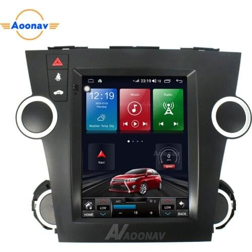 2 din Android car radio for Toyota Highlander 2009 2010 2011 2012 car stereo auto radio Tesla screen multimedia player