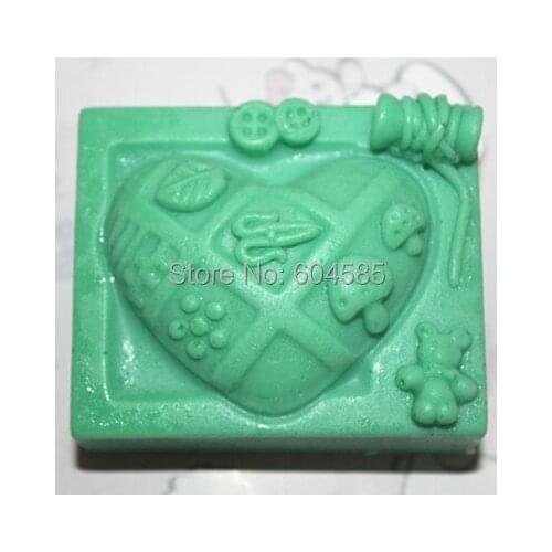 C297 love Art Silicone Soap mold Craft Molds DIY Handmade soap molds