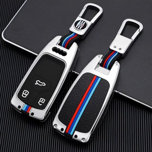 Zinc alloy Car Remote Key Case Cover Ptotect Shell Fob For Audi A4 B9 A5 A6L A6 S4 S5 S7 8W Q7 4M Q5 TT TTS RS Coupe Accessories