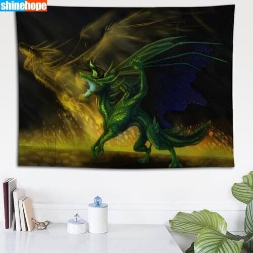 Custom Dragon tapestry 140X250cm wall hanging tapestry home decoration rectangle bedroom wall art tapestry