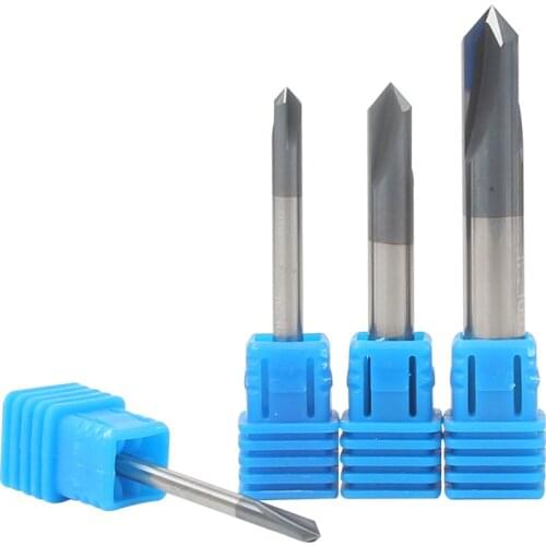3flutes 90degree 60degree HRC55 coating Solid carbide chamfer drill Chamfering cutter spotting Drill Bit for steel processing