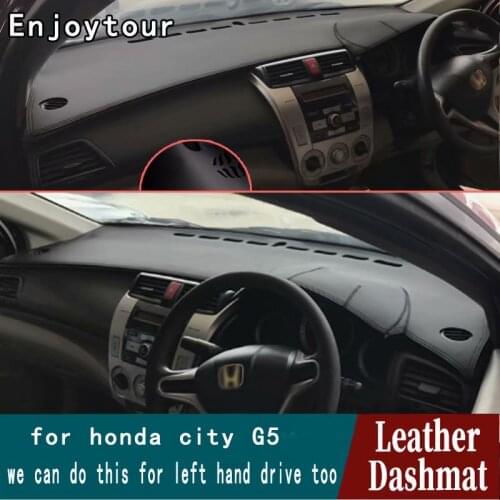 For Hond city G5 2008 2009 2010 2011 2012 2013 Leather Dashmat Dashboard Cover Pad Dash Mat Carpet Car Styling Accessories RHD