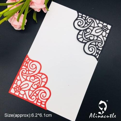 Die Cut Metal Cutting die Vintage Lace Corner Scrapbooking Paper Craft Handmade Card Punch Art Cutter Alinacutle