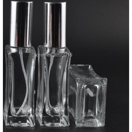 50ml Metal Sprayer Pump Bottle Glass Refillable Perfume Bottle Empty Packaging Caseglass Perfume Bottles With Spray F637