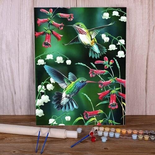 Animal Bird DIY Painting By Numbers Complete Kit Oil Paints 40*50 Canvas Painting Handmade For Adults Wall Handicraft