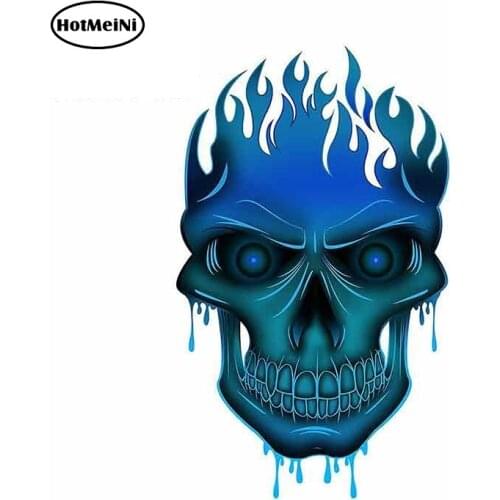 HotMeiNi 13cm x 7.8cm For Skull Vinyl Car Sticker Personality Decal Decal Motorcycle Decoration Air Conditioner