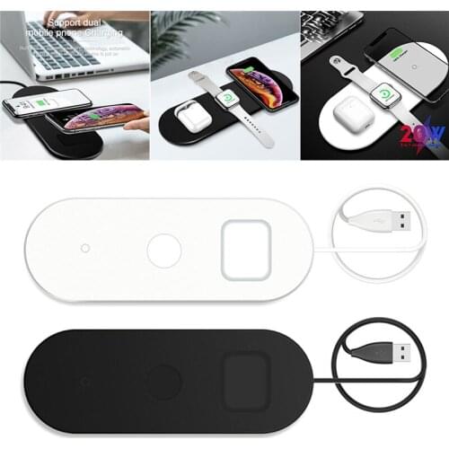 NEW 3 In 1 Qi Wireless Charger 18W Fast Charger 3A Quick Charge 3.0 USB Charger Mobile Phone Charger Adapter QC3.0 Fast Charging