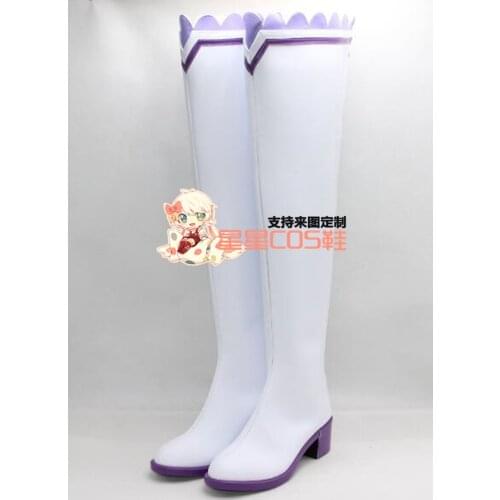 Re: Life in a Different World from Zero Emilia White Halloween Long Cosplay Party Shoes X002