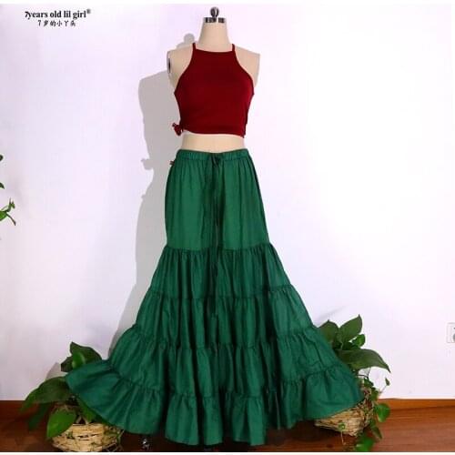 Tribal Belly Dance Pants Fusion Cotten 100% Ruffle KQ10