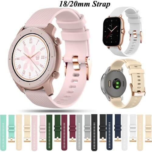 Silicone Strap Watch Band Bracelet For Xiaomi Huami Amazfit GTR 42mm GTS 2/2e/GTS2 Mini Bip U Watchband Garmin Vivoactive 3S 4S